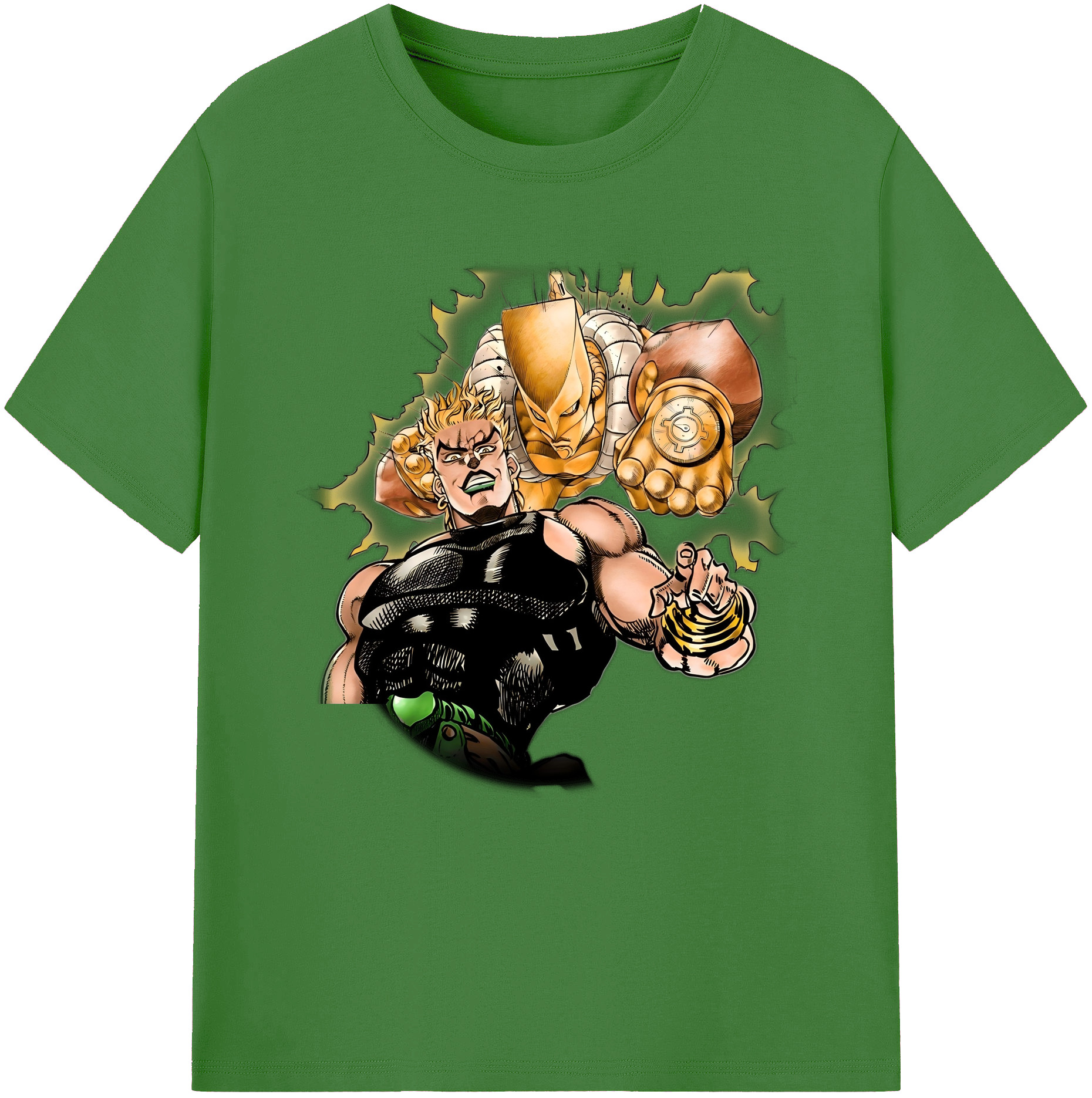 （画像用） ジョジョの奇妙な冒険 ディオ?ブランドー JoJo's Bizarre Adventure Dio Brando レディースカジュアルプリントTシャツ（綿100％）